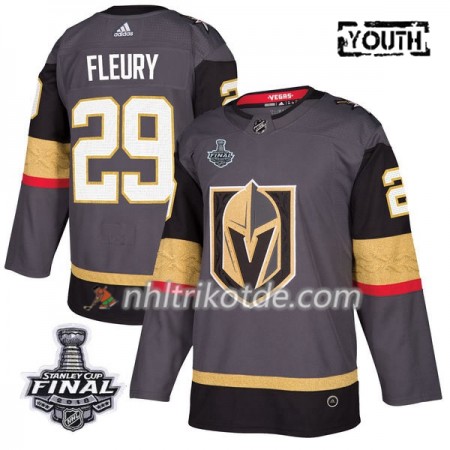 Vegas Golden Knights Trikot Marc-Andre Fleury 29 2018 Stanley Cup Final Patch Adidas Grau Authentic - Kinder